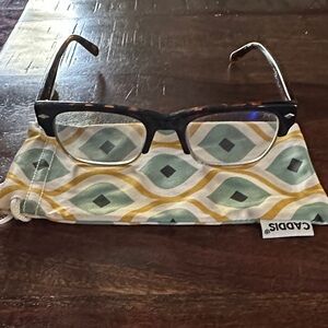 CADDIS Readers: NAVIN frame, blue light protection, Tortoise, metal 1.25 power